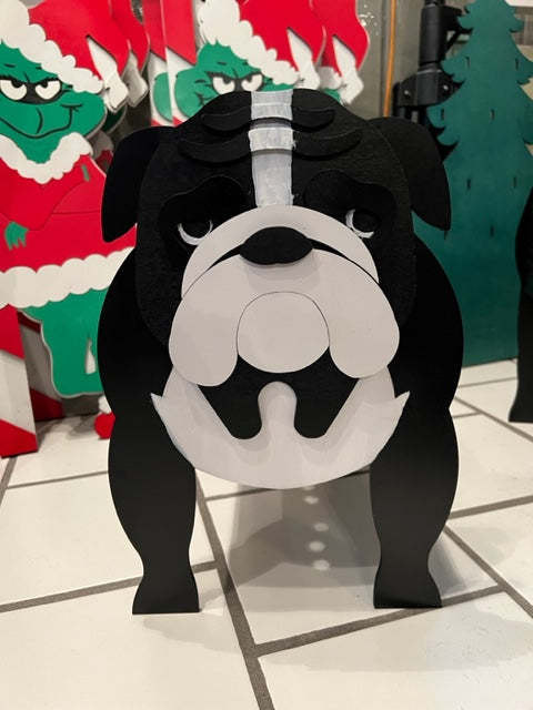 Bulldog Planter Box decor