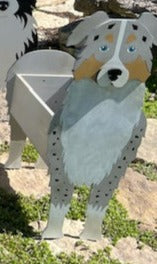 Australian Shepherd Planter Box decor - new style