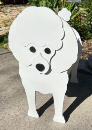Poodle Dog Planter Box decor