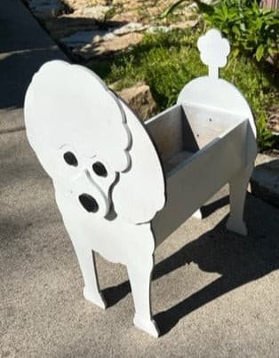 Poodle Dog Planter Box decor