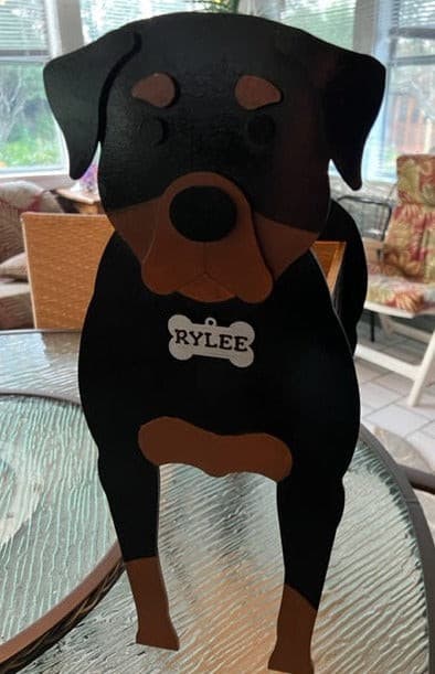 Rottweiler Dog Planter Box