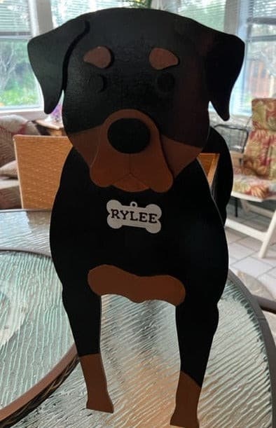 Rottweiler Dog Planter Box