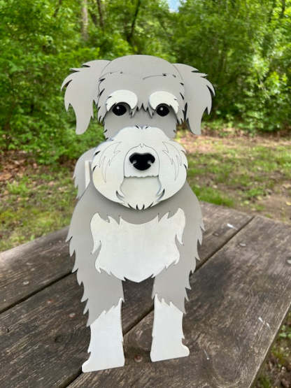 Schnauzer Planter Box decor - new style