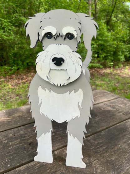 Schnauzer Planter Box decor - new style