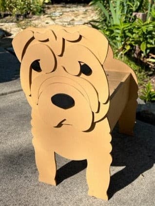 Shar Pei Planter Box decor