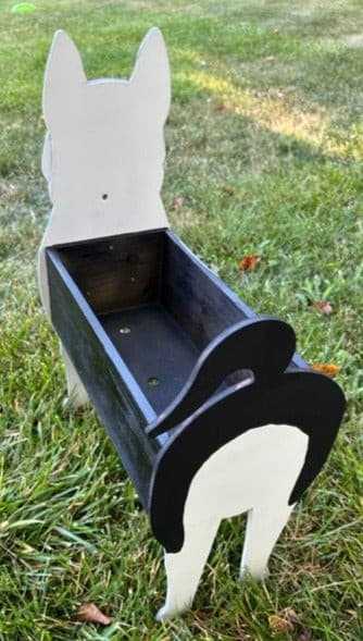 Siberian Husky Dog Planter Box decor