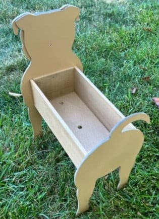 Staffordshire Terrier Dog Planter Box decor