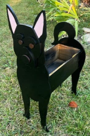 Swiss Shepherd Dog Planter Box decor