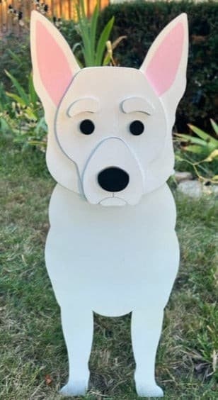Swiss Shepherd Dog Planter Box decor