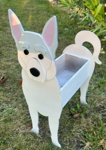 Swiss Shepherd Dog Planter Box decor
