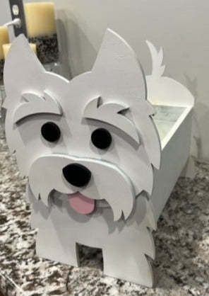 Westie Dog Planter Box decor
