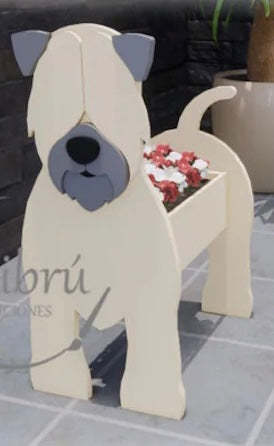 Wheaton Terrier Dog Planter Box decor