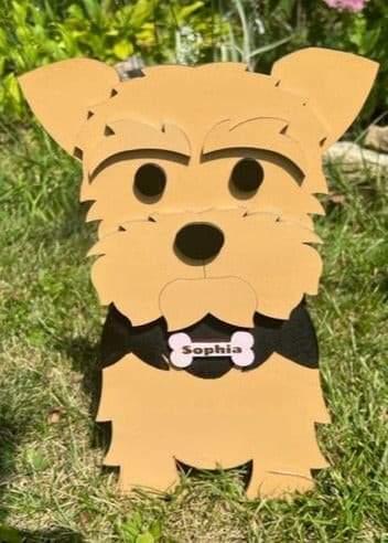 'Yorkie' Yorkshire Terrier Dog Planter Box decor