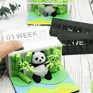 3D Calendar 2025 - Panda