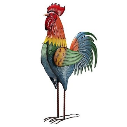 6 ft. Colorful Rooster Statue