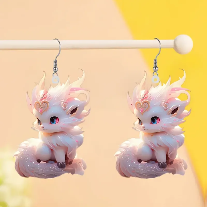 Multicolor Dragon Baby Charm Earrings Set🦖