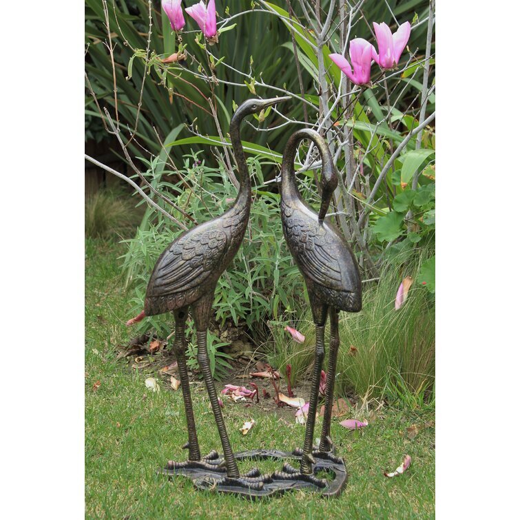 Heron Weather Resistant Metal Garden Statue