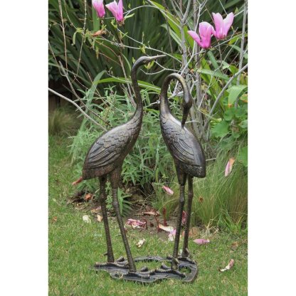 Heron Weather Resistant Metal Garden Statue