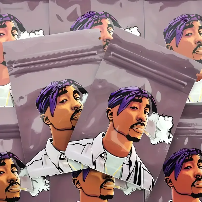 Cartoon Cool Design Ziplock Bags - 100 Pack Reusable Plastic Ziplock Bags for Party Favors and Storage - Durable Bags for Gift Giving and Home Use, Holiday Theme