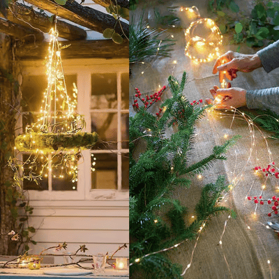 🎄- 🔥8 Modes 100-600 Christmas LED Firefly Twinkle String Lights