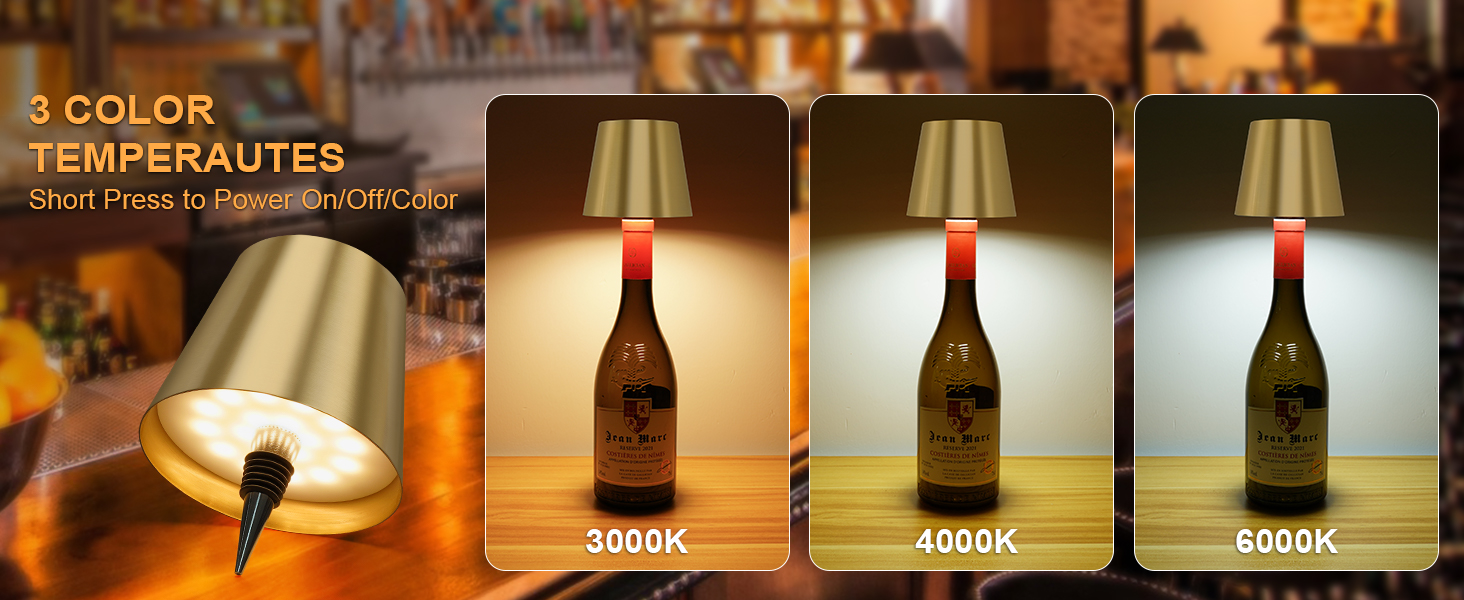 wireless bottle lamp shade