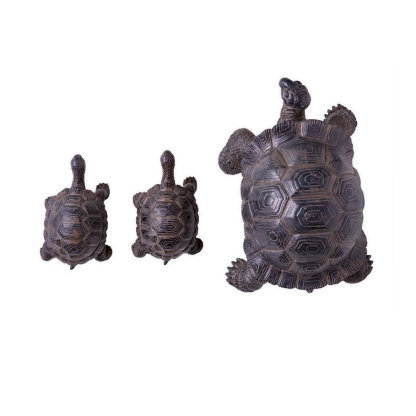 Tortoise Family Resin Garden Accents Statue