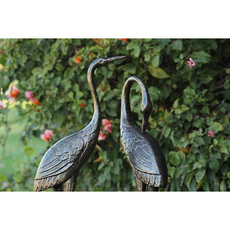 Heron Weather Resistant Metal Garden Statue