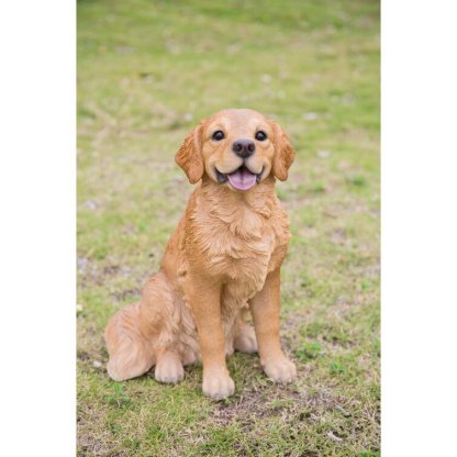Sitting Golden Retriever Statue