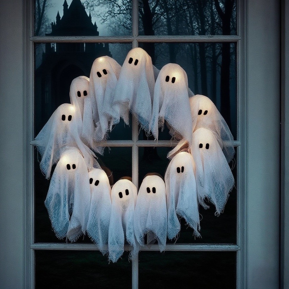 💥Lit Ghosts Wreath
