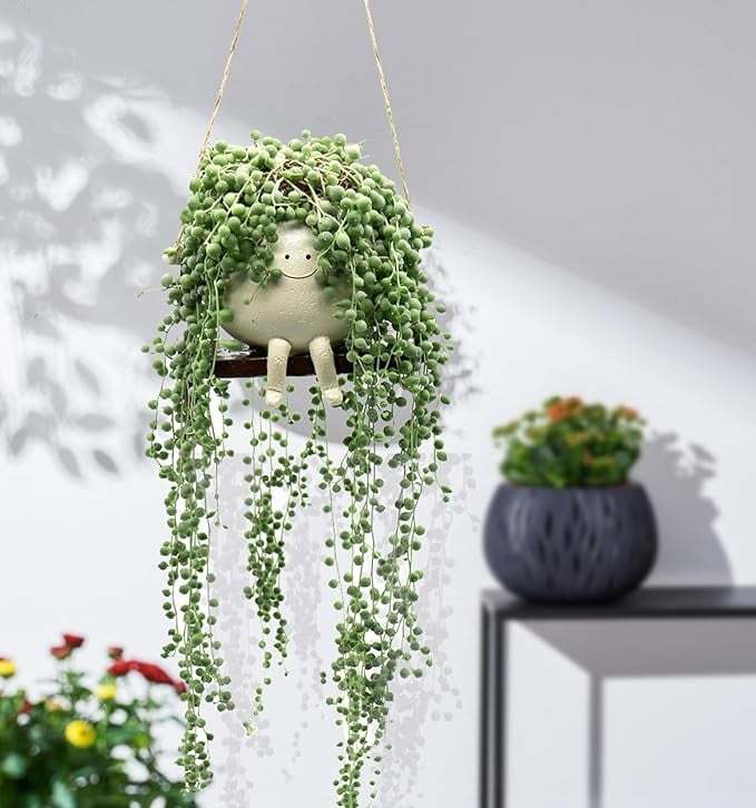 Swing Smile Face Hanging Flower Head Planters(BUY 1 GET 1 2PC)