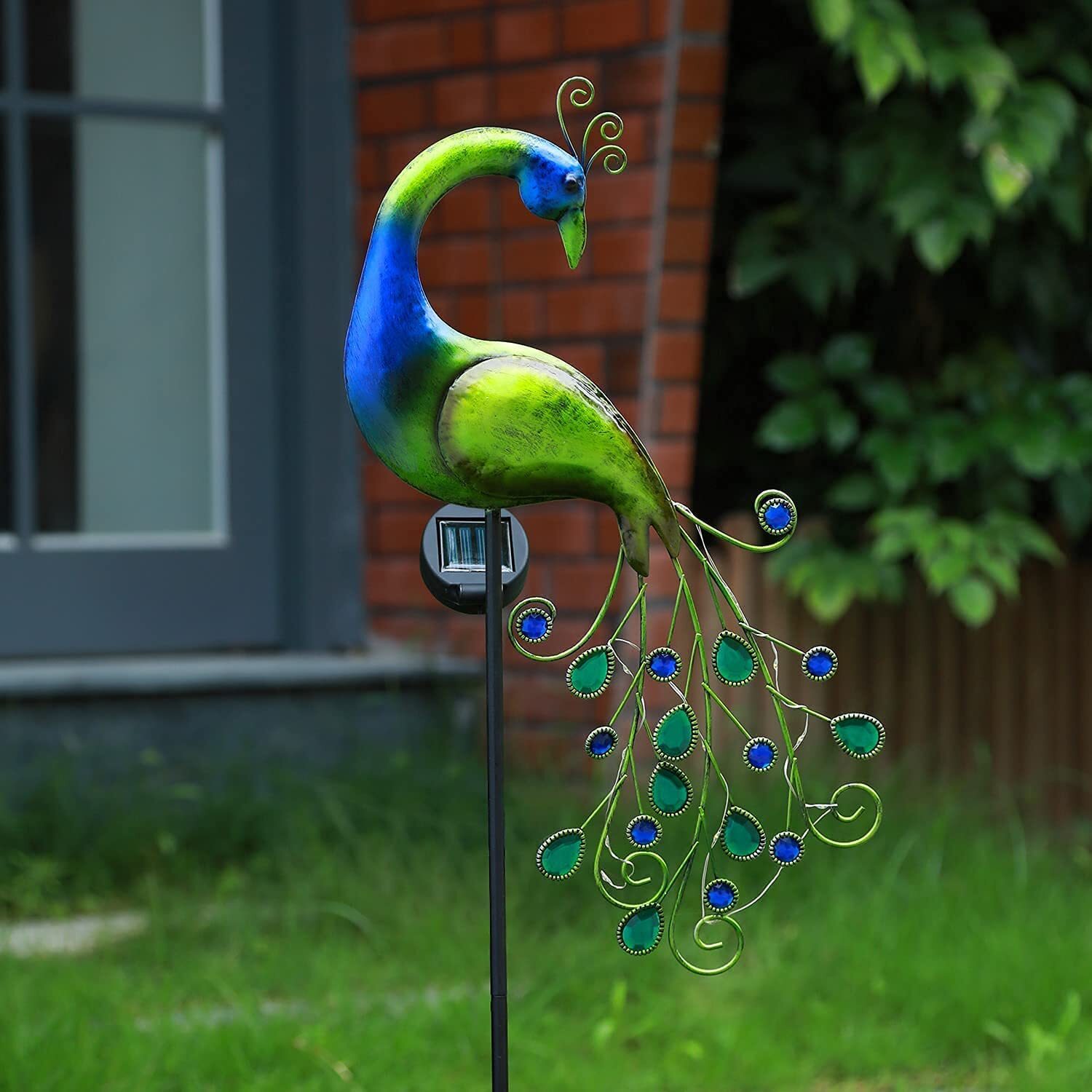 Waterproof Peacock Solar Stake Lights for Outdoor Decorations(One piece set)