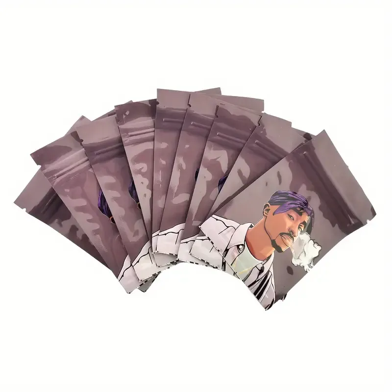 Cartoon Cool Design Ziplock Bags - 100 Pack Reusable Plastic Ziplock Bags for Party Favors and Storage - Durable Bags for Gift Giving and Home Use, Holiday Theme