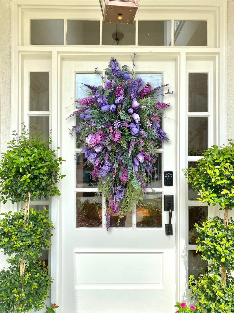Spring Front Door Swag-Rustic Home Decor