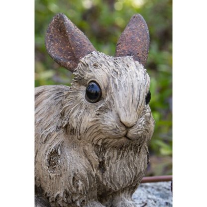 Driftwood Rabbit Statue