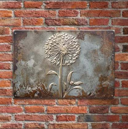 Vintage Chicken & Fresh Eggs Metal Sign