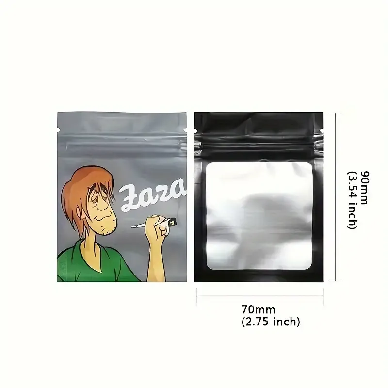 Cartoon Cool Design Ziplock Bags - 100 Pack Reusable Plastic Ziplock Bags for Party Favors and Storage - Durable Bags for Gift Giving and Home Use, Holiday Theme