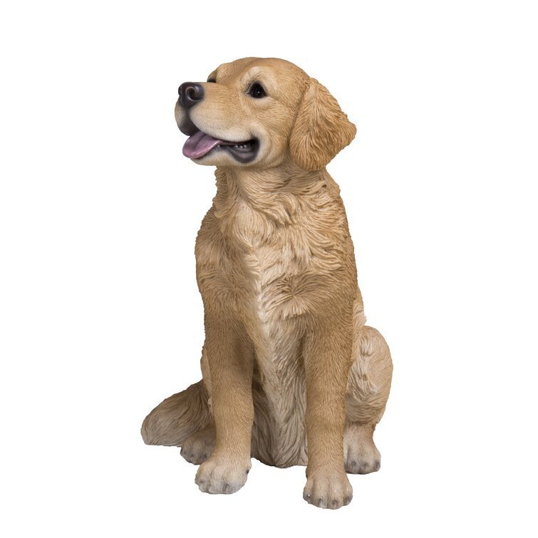 Sitting Golden Retriever Statue