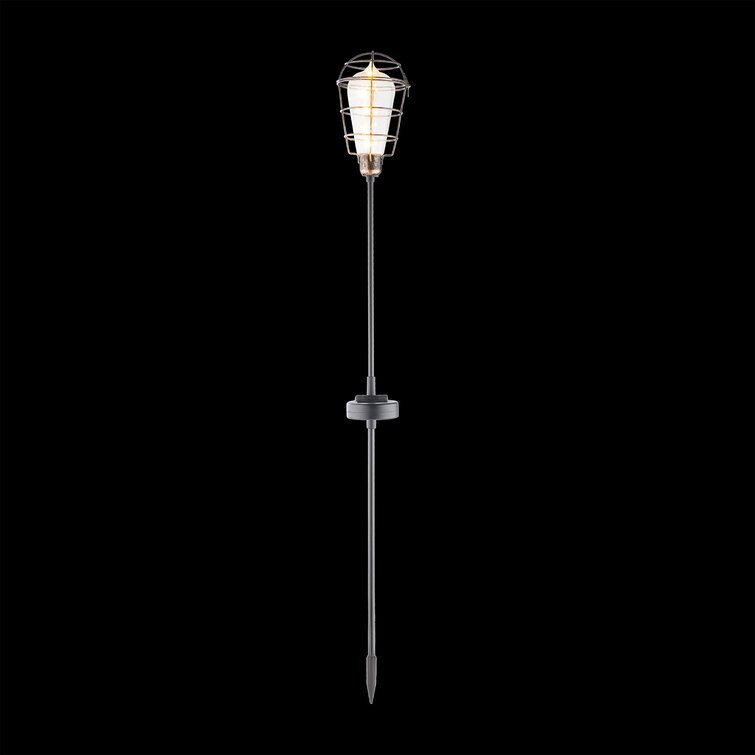 Black Solar Powered Integrated LED Metal Pathway Light Pack