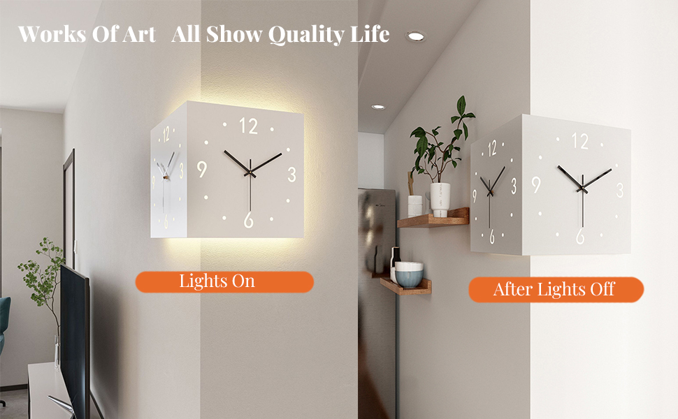 Double Sided Corne Wall Clock