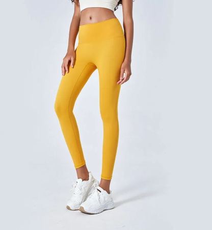 NUCBN high waist nude no embarrassing line yoga pants women's elastic tight hip lifting sports fitness leggings