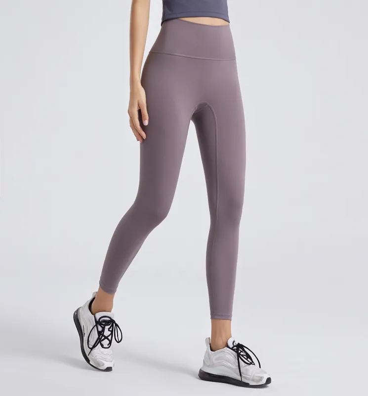 NUCBN high waist nude no embarrassing line yoga pants women's elastic tight hip lifting sports fitness leggings