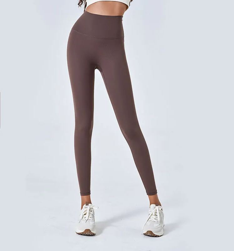 NUCBN high waist nude no embarrassing line yoga pants women's elastic tight hip lifting sports fitness leggings