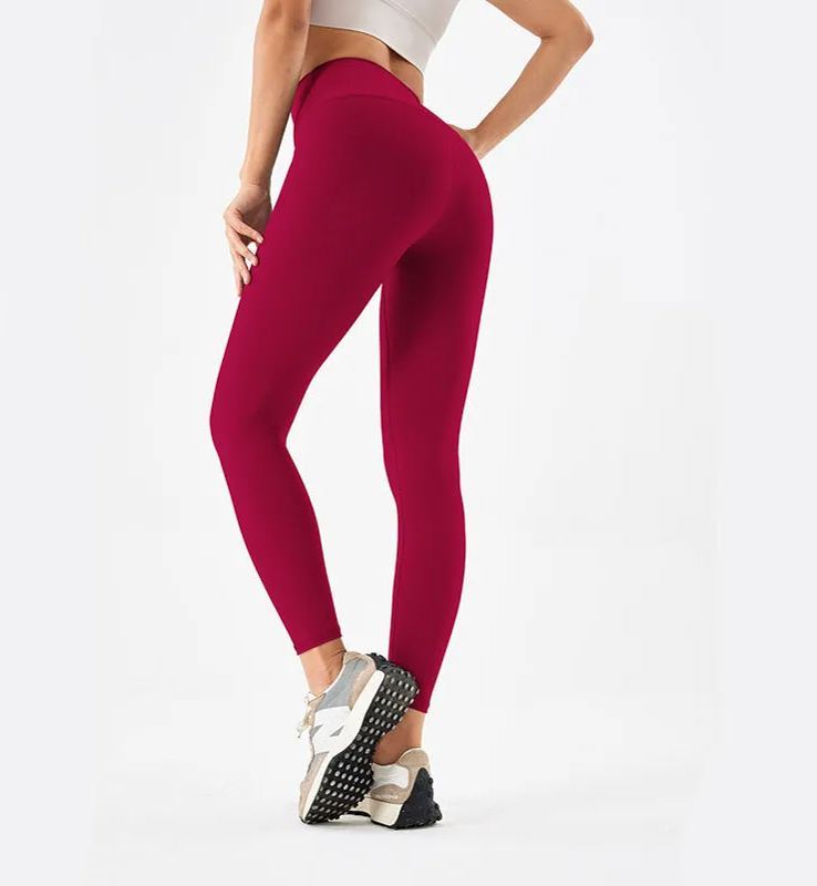 NUCBN high waist nude no embarrassing line yoga pants women's elastic tight hip lifting sports fitness leggings