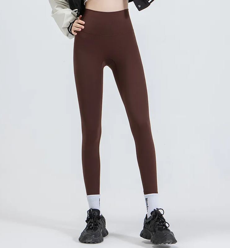 NUCBN high waist nude no embarrassing line yoga pants women's elastic tight hip lifting sports fitness leggings