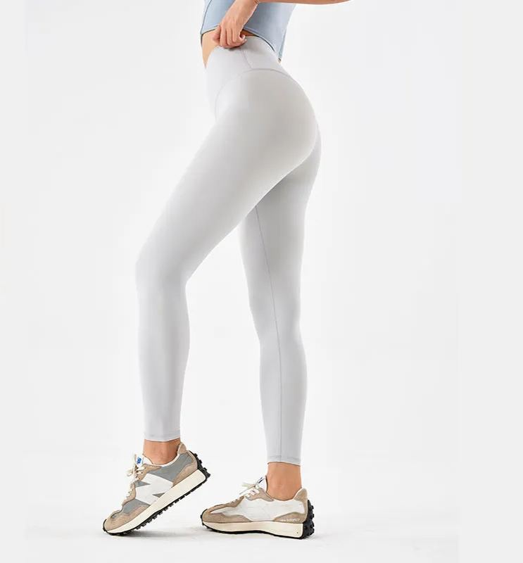 NUCBN high waist nude no embarrassing line yoga pants women's elastic tight hip lifting sports fitness leggings