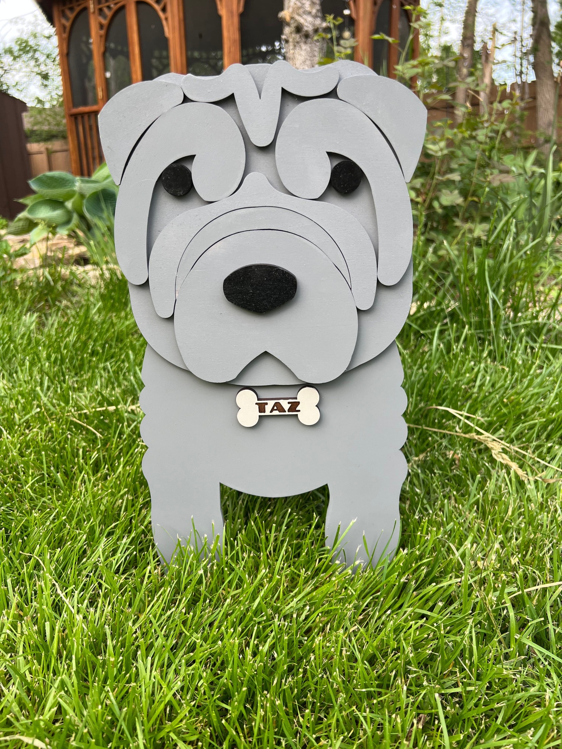Shar Pei Planter Box decor
