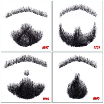 Hand Woven Cool Man Beard Wigs