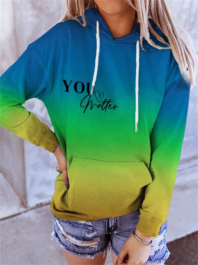 Dear Person Behind Me You Are Amazing You Matter Gradient Hoodie