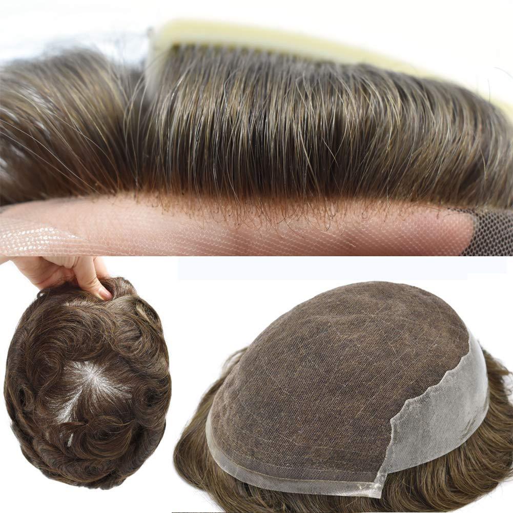 Q6 French(Swiss) Lace Front and Center Thin Skin Back&Sides Bleach Knots Durable Breathable