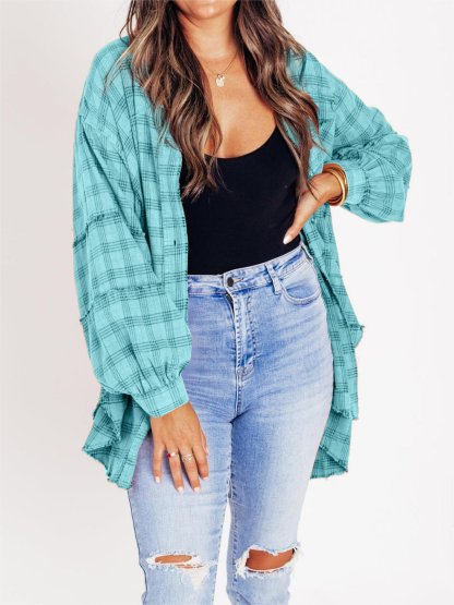 Last two hours 49%OFF🔥Women's Seams Raw Edge Washed Oversized Shirt Jacket with Pockets(BUY 2 FREE SHIPPING)